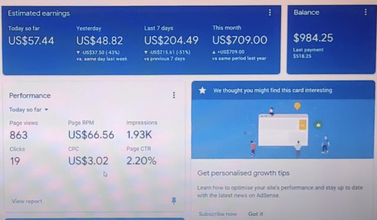 Adsense loading methods